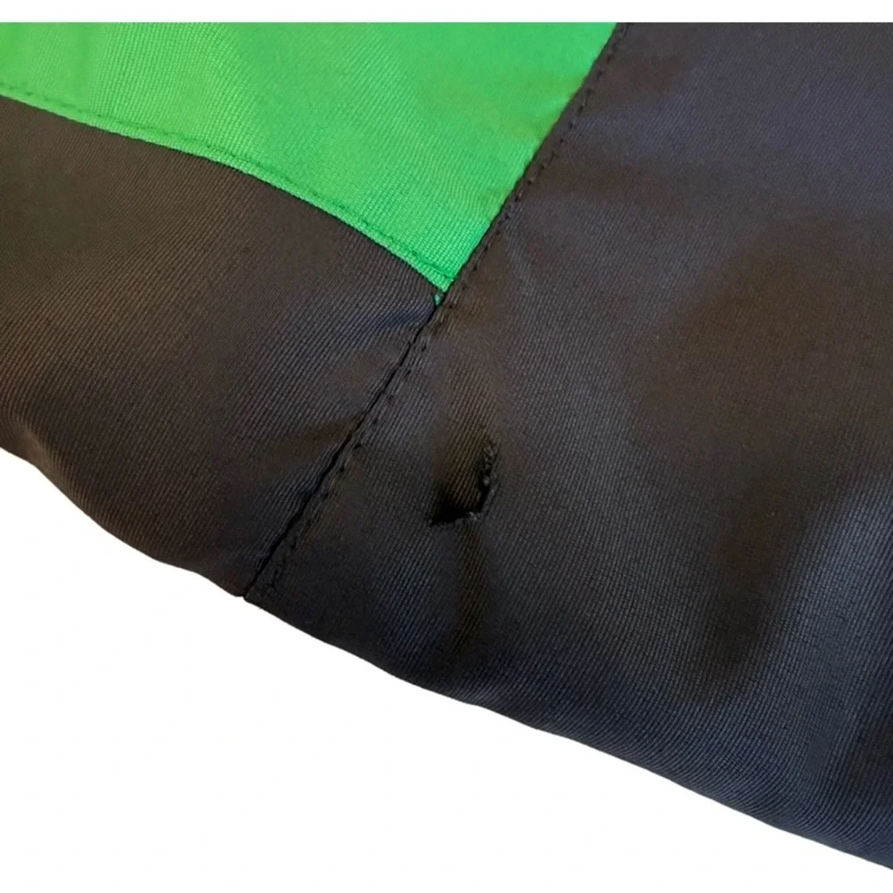 ICEBURG Youth‎ 12/14 Green Black Hooded Full Zip Jacket Outdoor Adventure *Holes